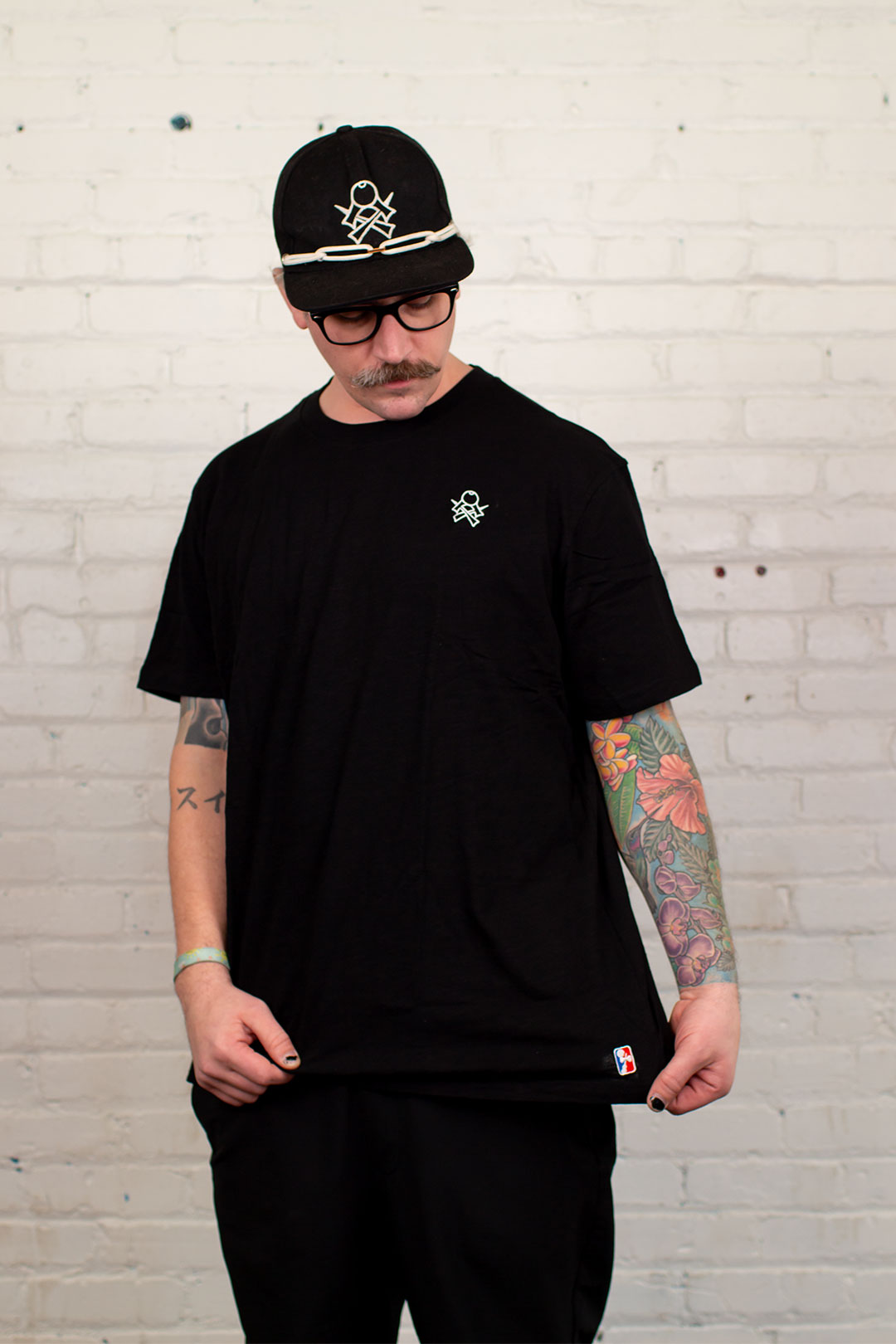 CROSSKEN - SK CUT & SEW - Black Short Sleeve