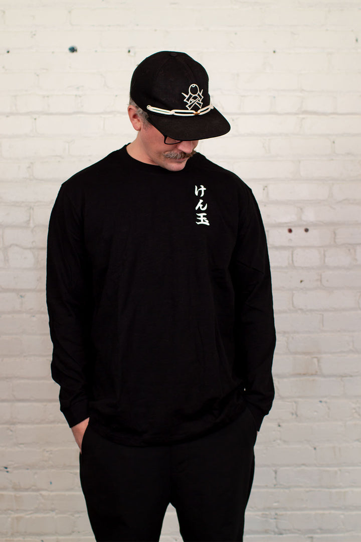 KANJI - SK CUT & SEW - BLACK LONG Sleeve