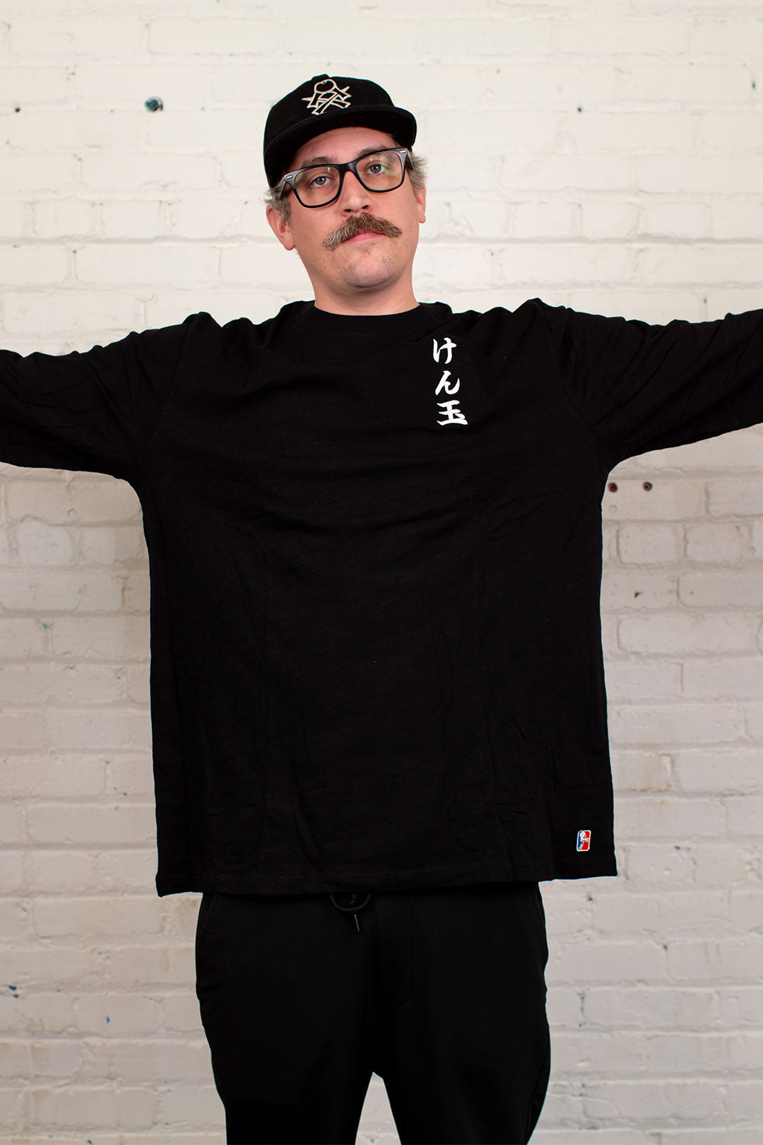 KANJI - SK CUT & SEW - BLACK LONG Sleeve